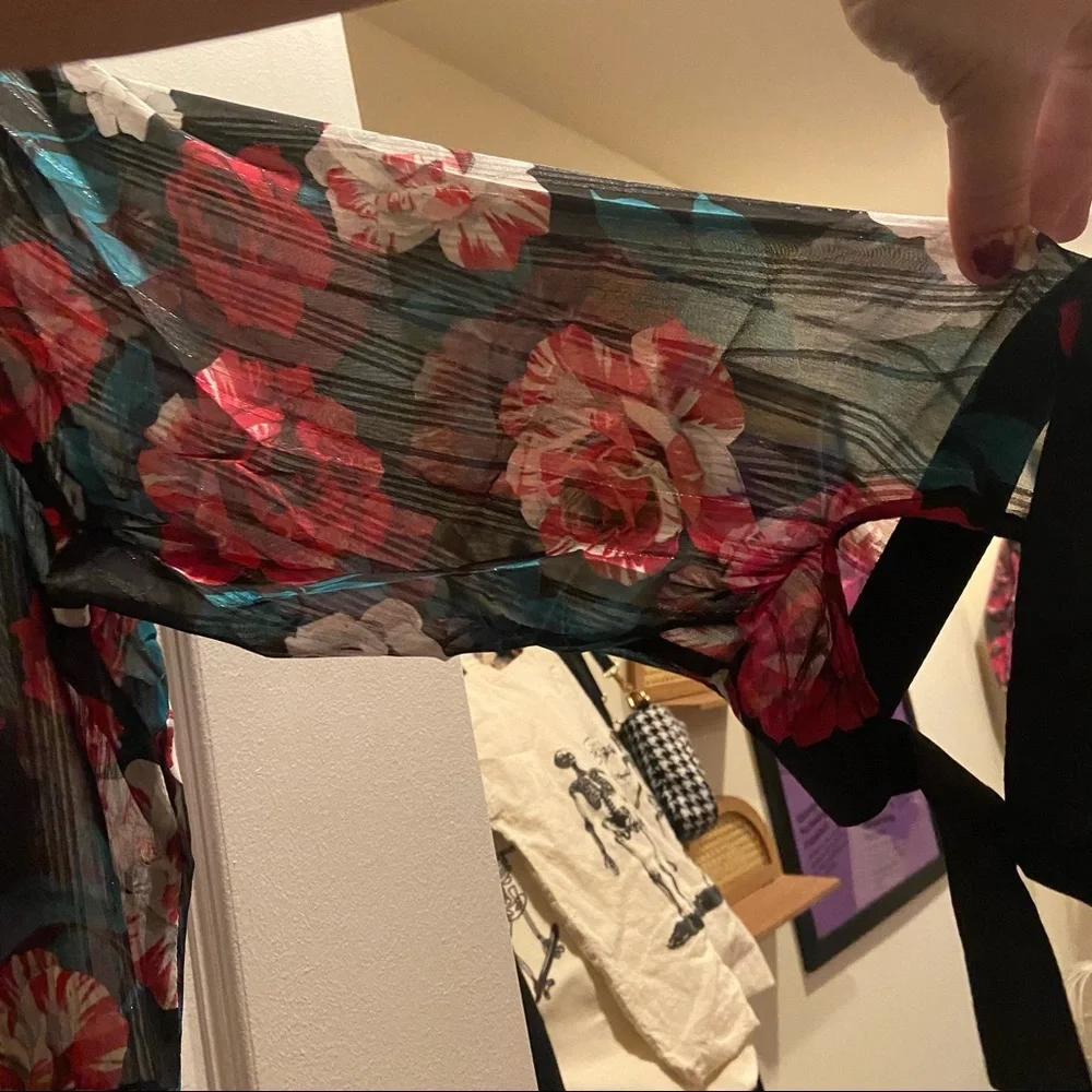 NWOT Hell Bunny Bed of Roses Midi Dress - Picture 6 of 8